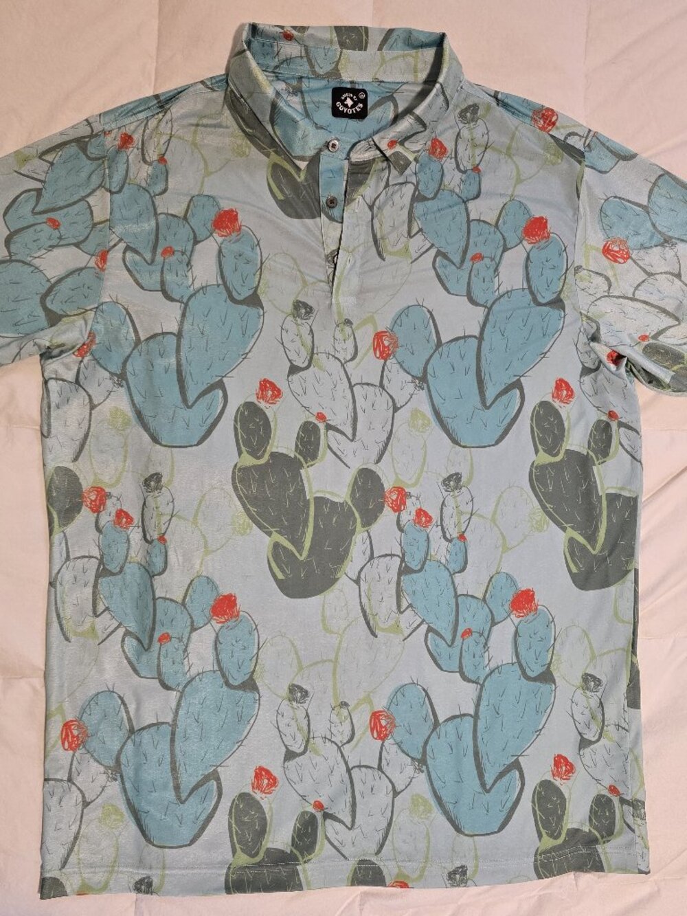 Raised By Coyotes SS Polo Tech, Nopalitos (Cactus) - XL